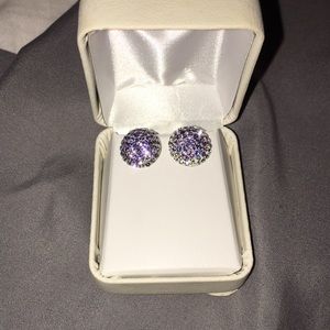 NEW IN BOX purple stud earrings